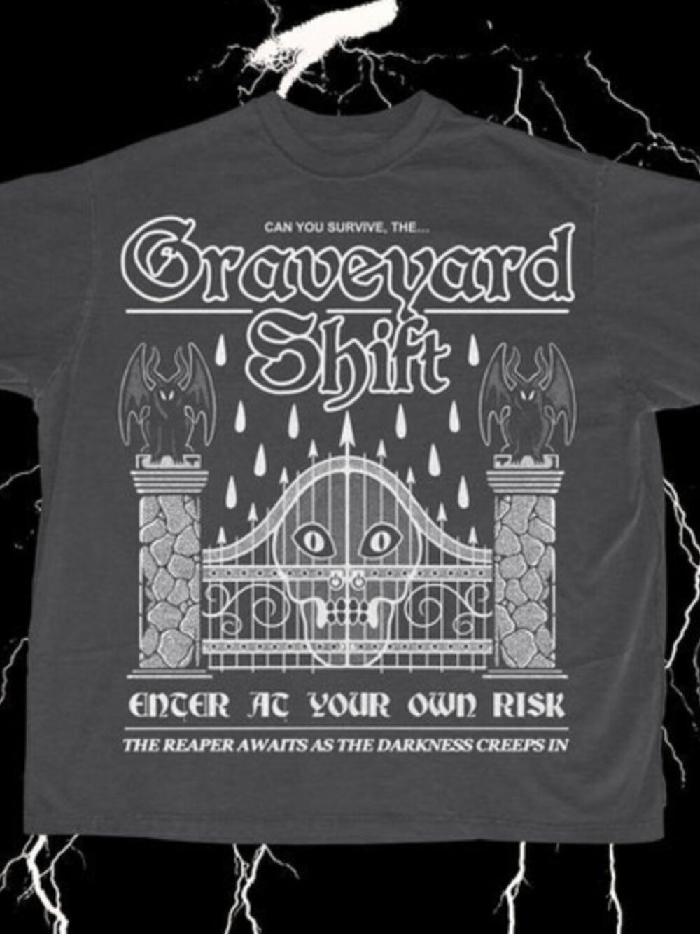 Graveyard Shift Vintage Tee by Wizard of Barge